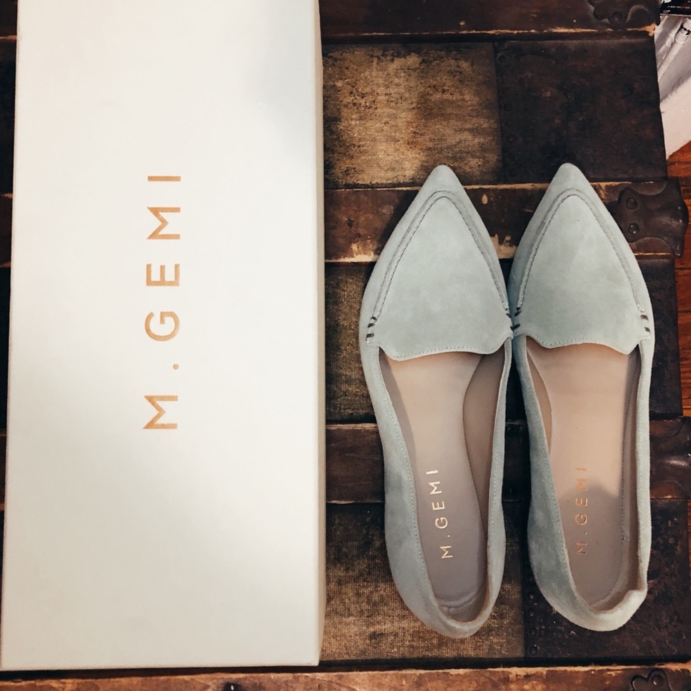 M Gemi Stellato Sacchetto Sage Suade Flats